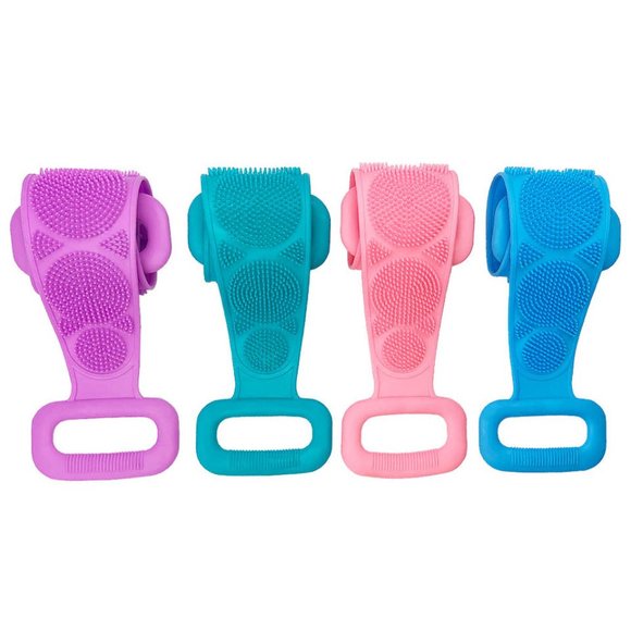 Dual Sided Exfoliating Personal Back Body Scrubber with Belt Handle - Picture 6 of 14